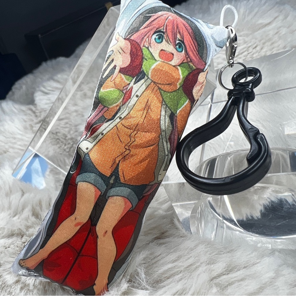 Handmade Anime Laid Back Camp Nadeshiko Kagamihara Anxiety Relief Plush Keychain
